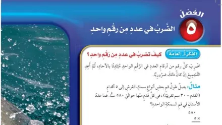 حل الفصل الخامس الضرب