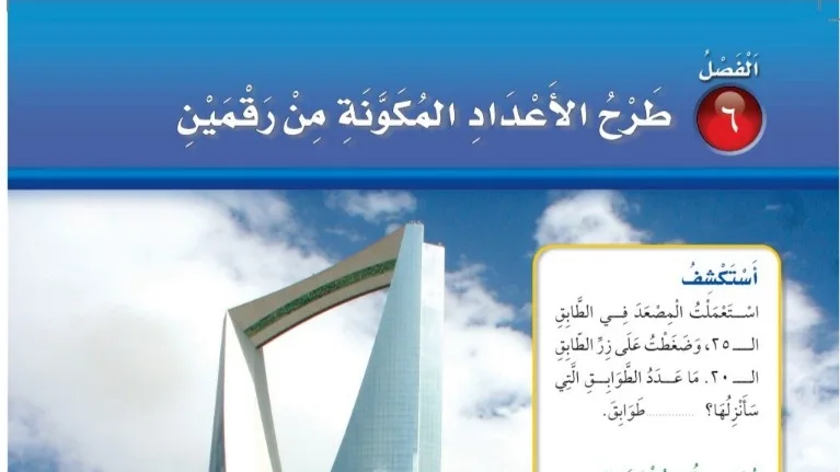 حل الفصل السادس طرح الأعداد المكونة